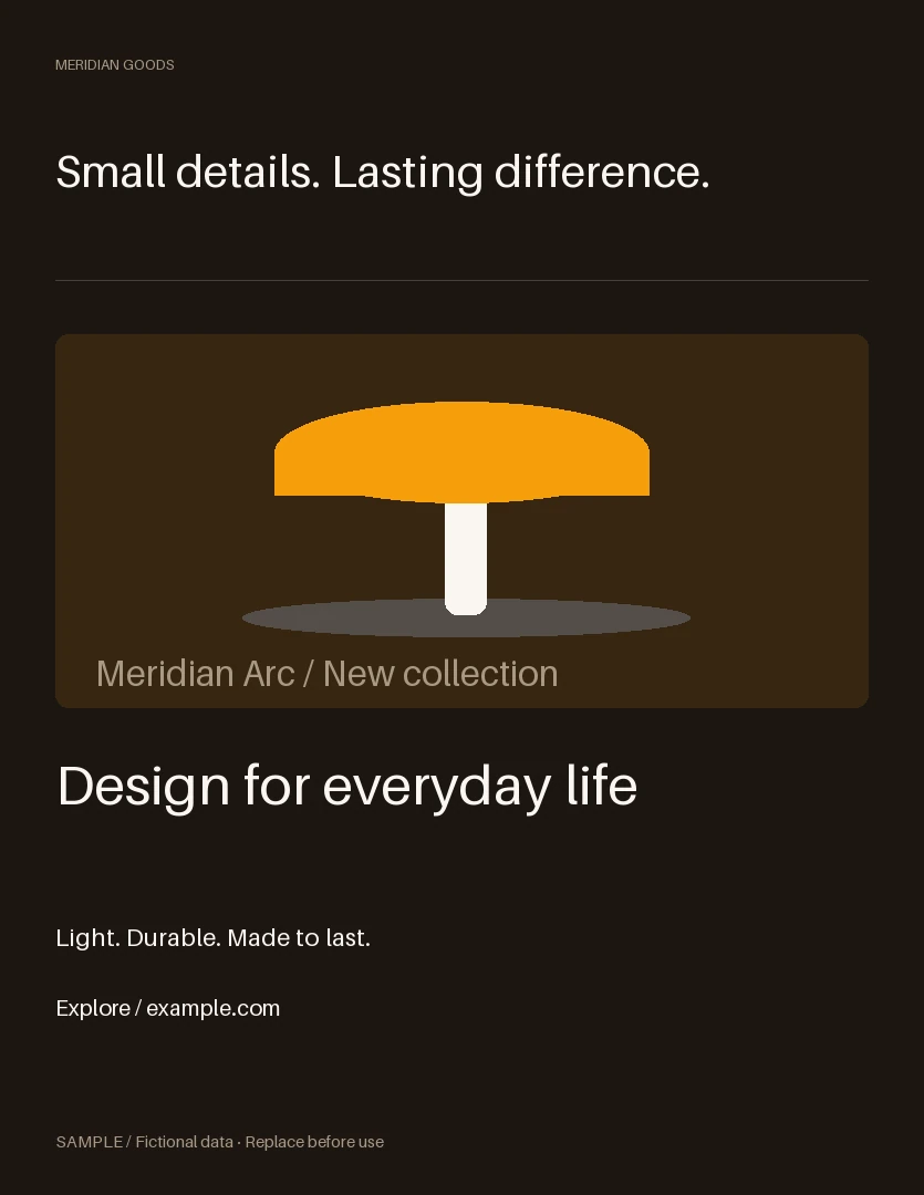 Brochure Cover: editable campaign with synthetic content