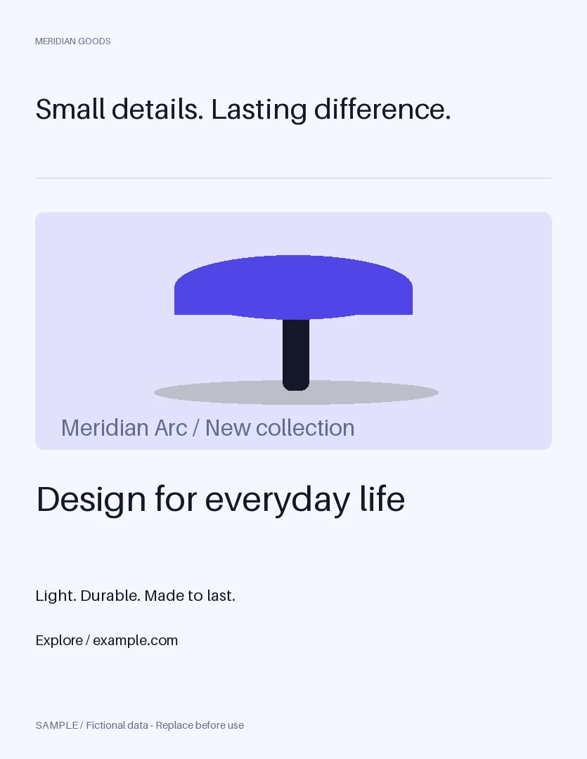 Brochure Cover: alternate brand palette 1