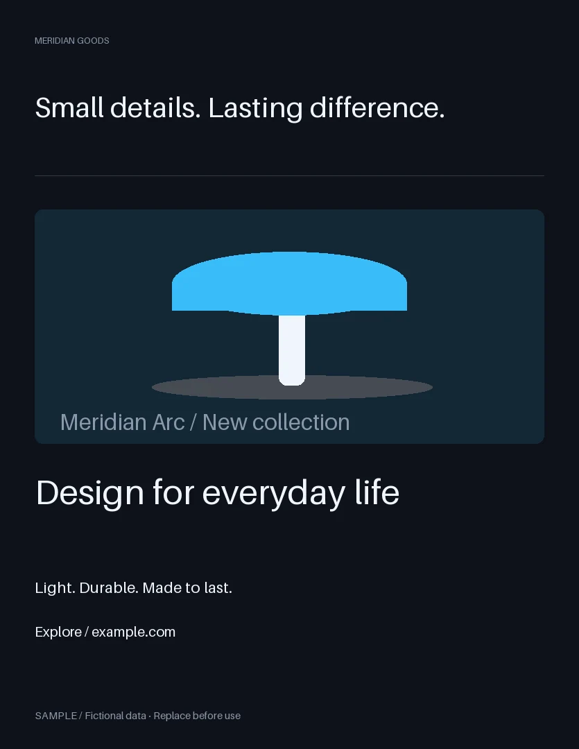 Brochure Cover: alternate brand palette 2