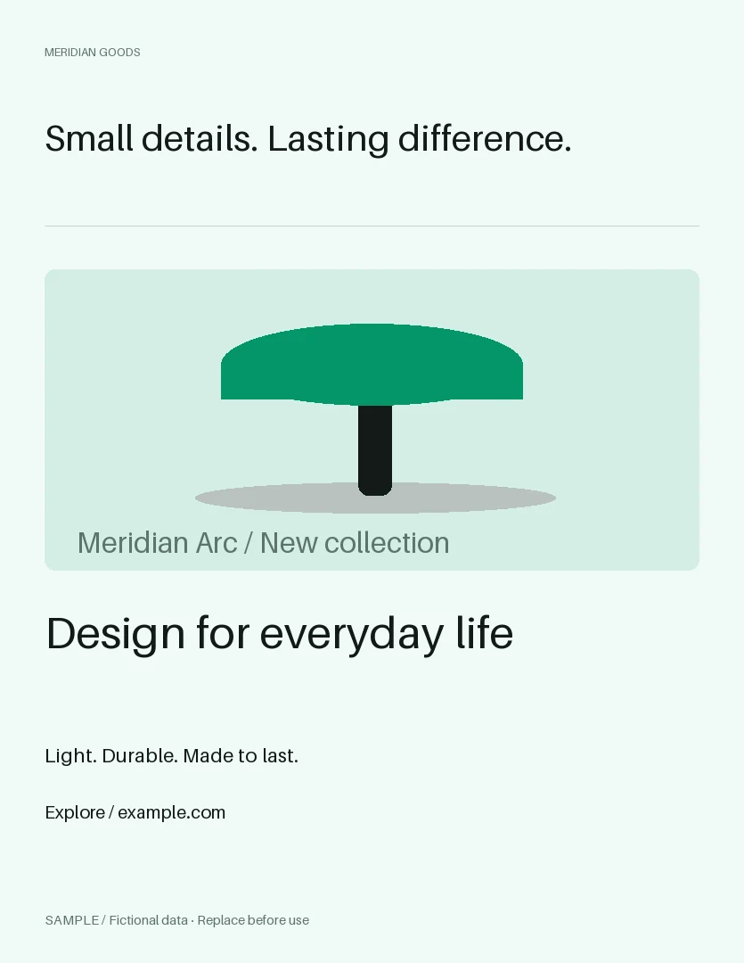 Brochure Cover: alternate brand palette 3