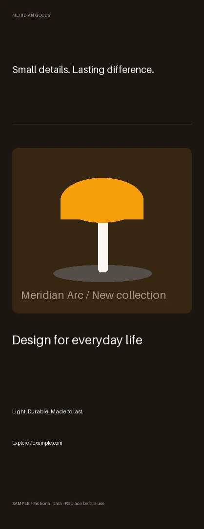 Door Hanger: editable campaign with synthetic content