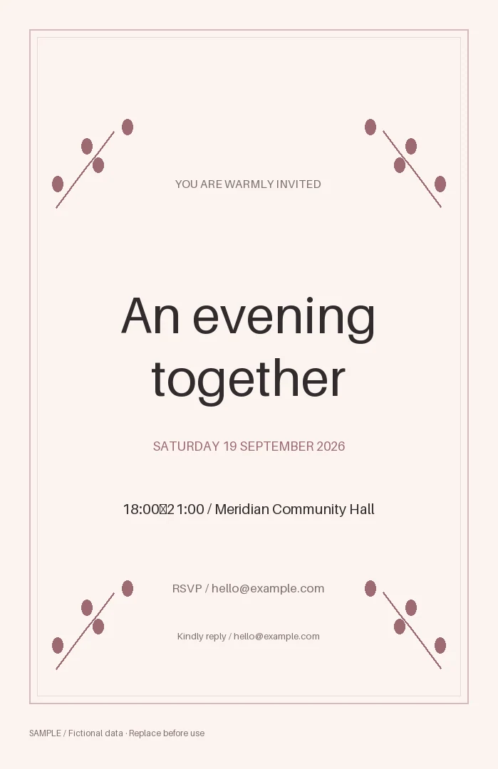 Event Poster: alternate brand palette 1