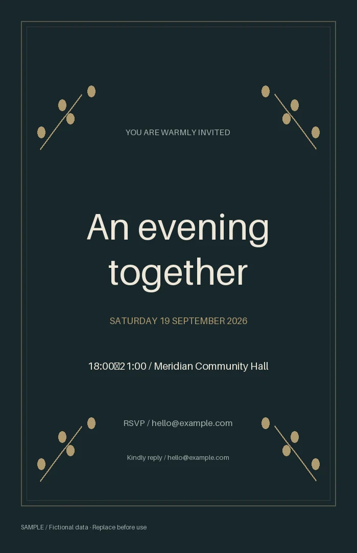 Event Poster: alternate brand palette 2