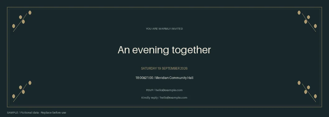 Event Ticket: alternate brand palette 2