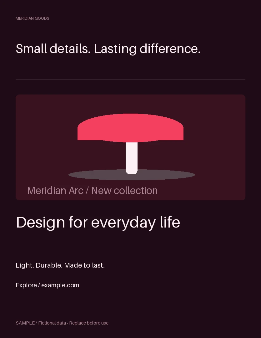 Promotional Flyer: editable campaign with synthetic content