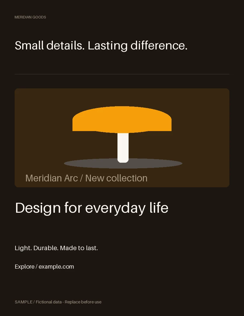 Promotional Flyer: alternate brand palette 2
