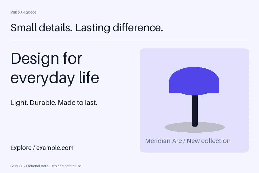 Promotional Postcard: editable campaign with synthetic content
