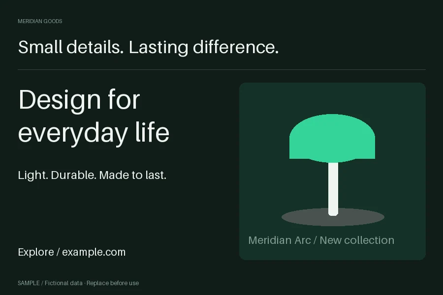 Promotional Postcard: alternate brand palette 3