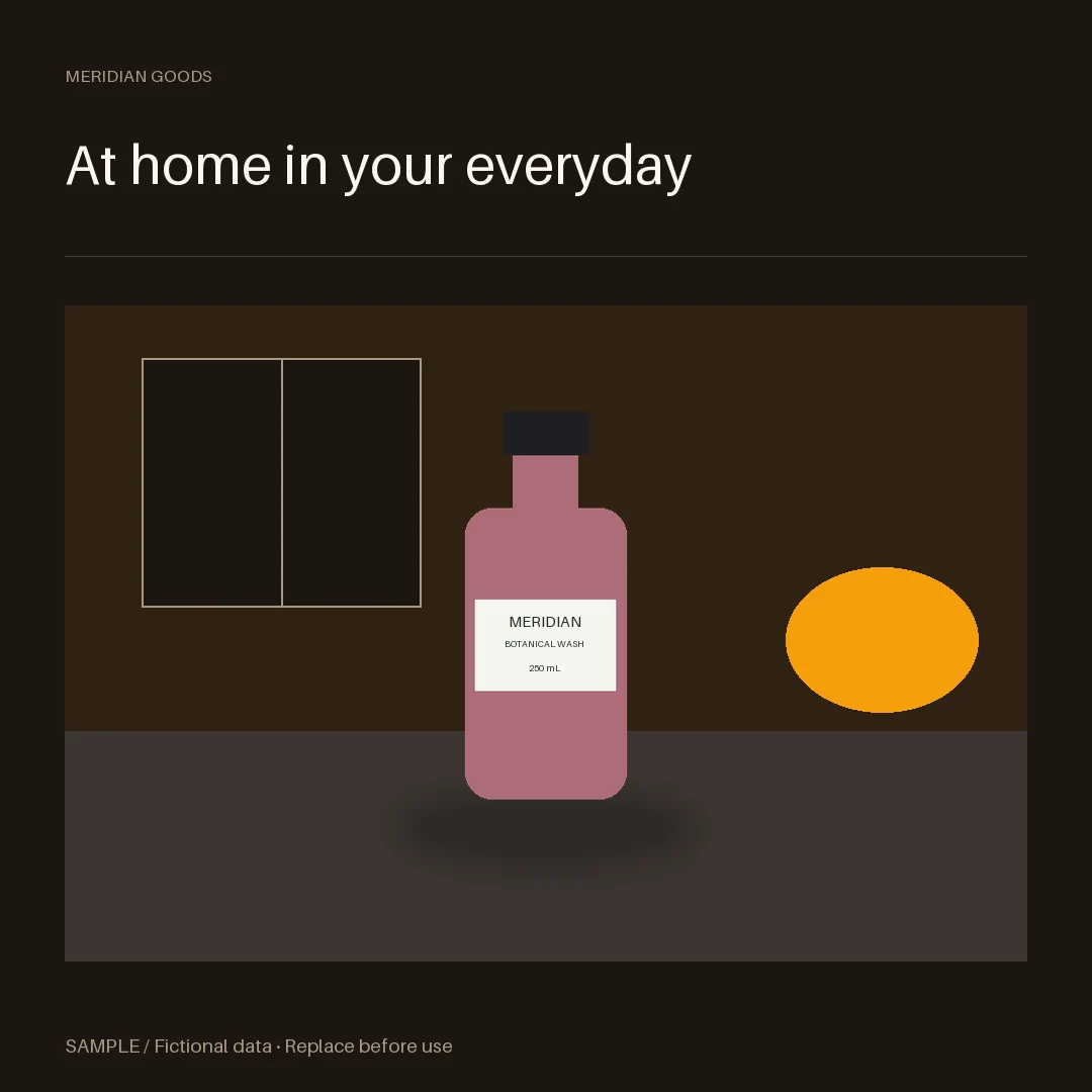 Bedroom Nightstand Scene: alternate brand palette 2