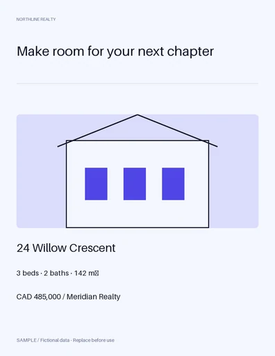 Property Feature Sheet Cover template preview