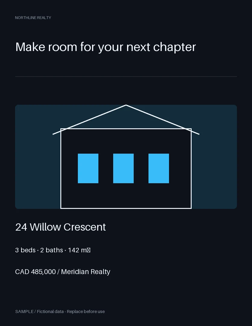 Property Feature Sheet Cover: alternate brand palette 1