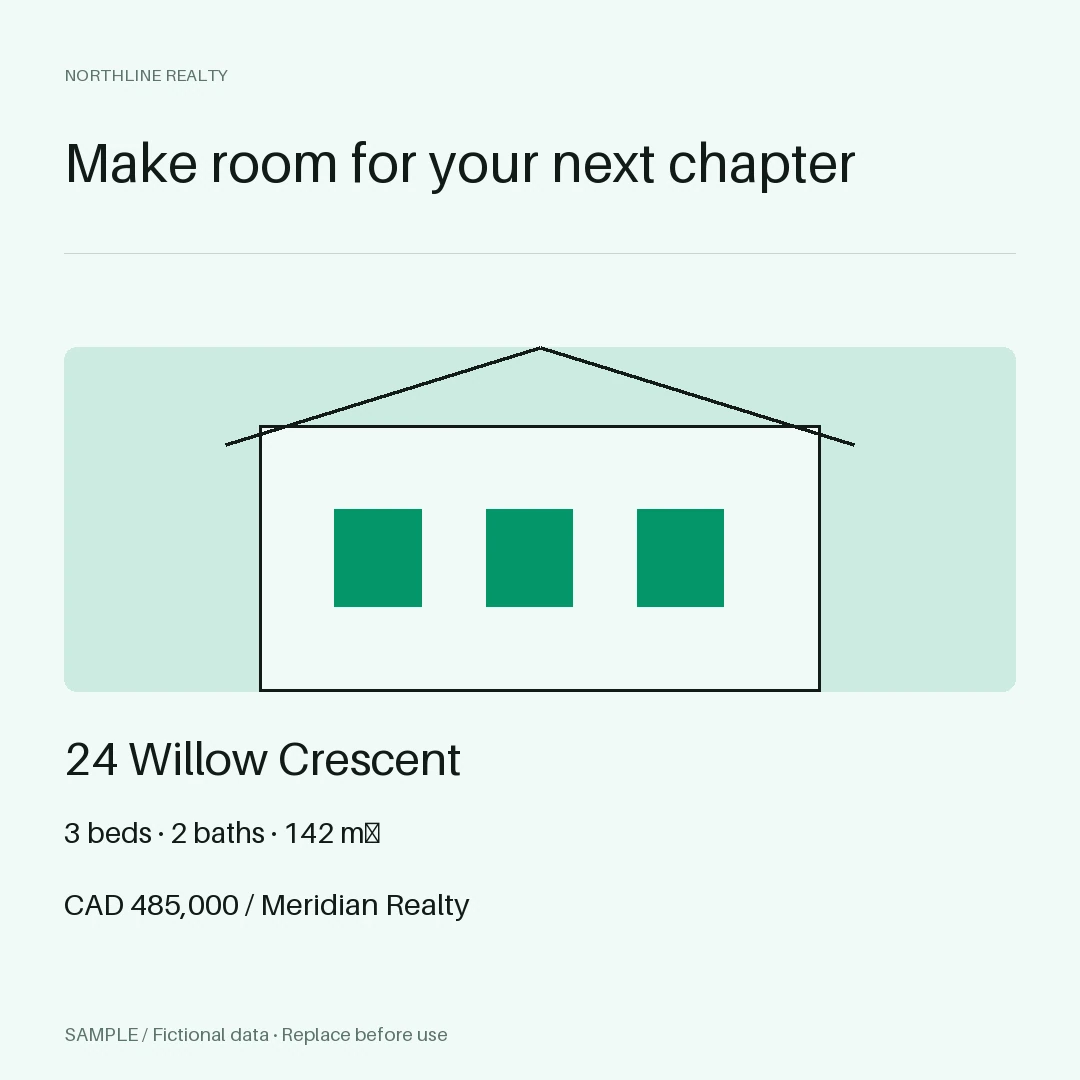 Property Listing Square: editable property with synthetic content