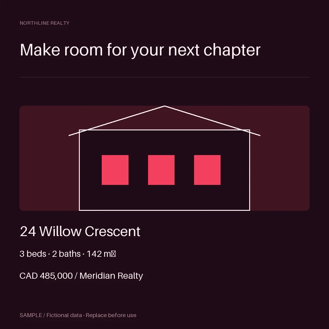 Property Listing Square: alternate brand palette 3