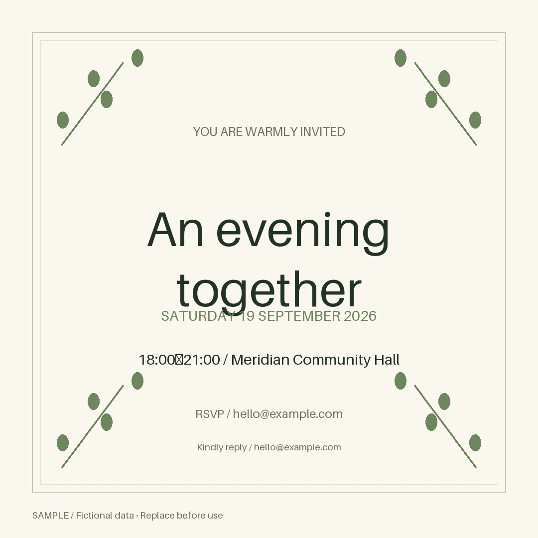 Countdown Post: editable event with synthetic content