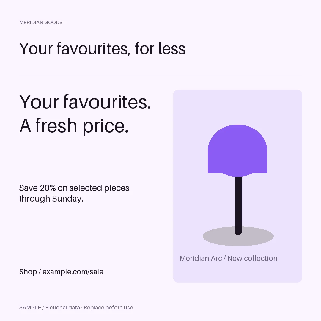 Sale Promotion Post: alternate brand palette 3
