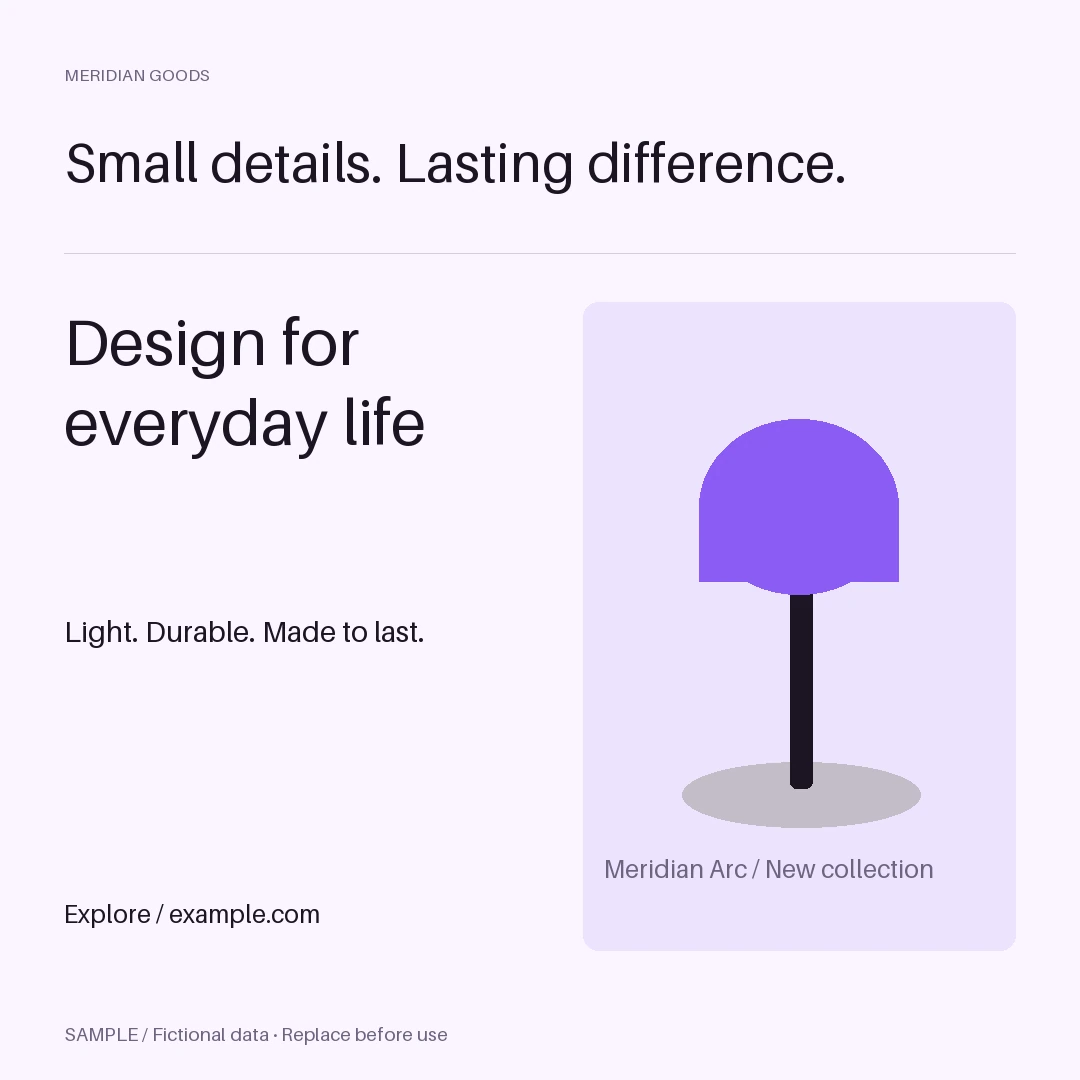 Square Product Launch: editable campaign with synthetic content