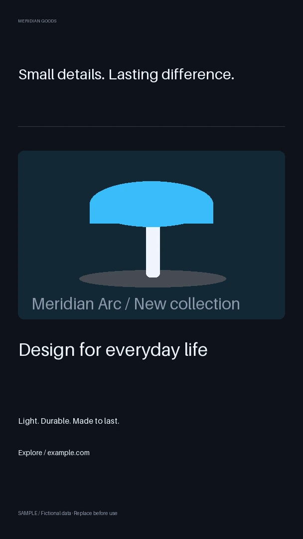 Link and CTA Story: editable campaign with synthetic content