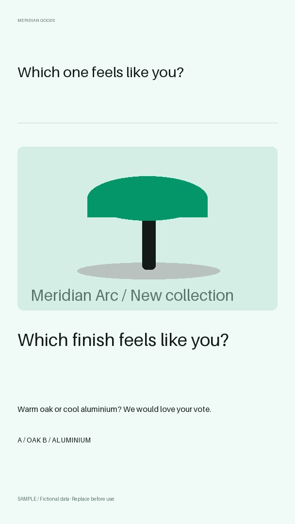 Poll Story: editable campaign with synthetic content