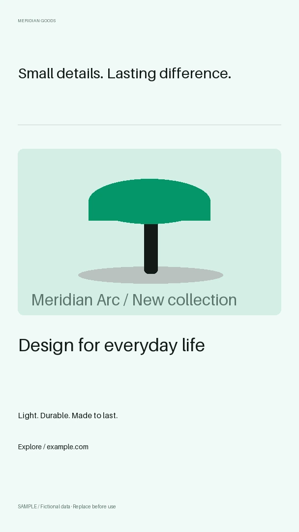 Vertical Product Promotion: editable campaign with synthetic content