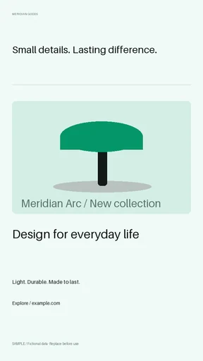 Vertical Product Promotion template preview