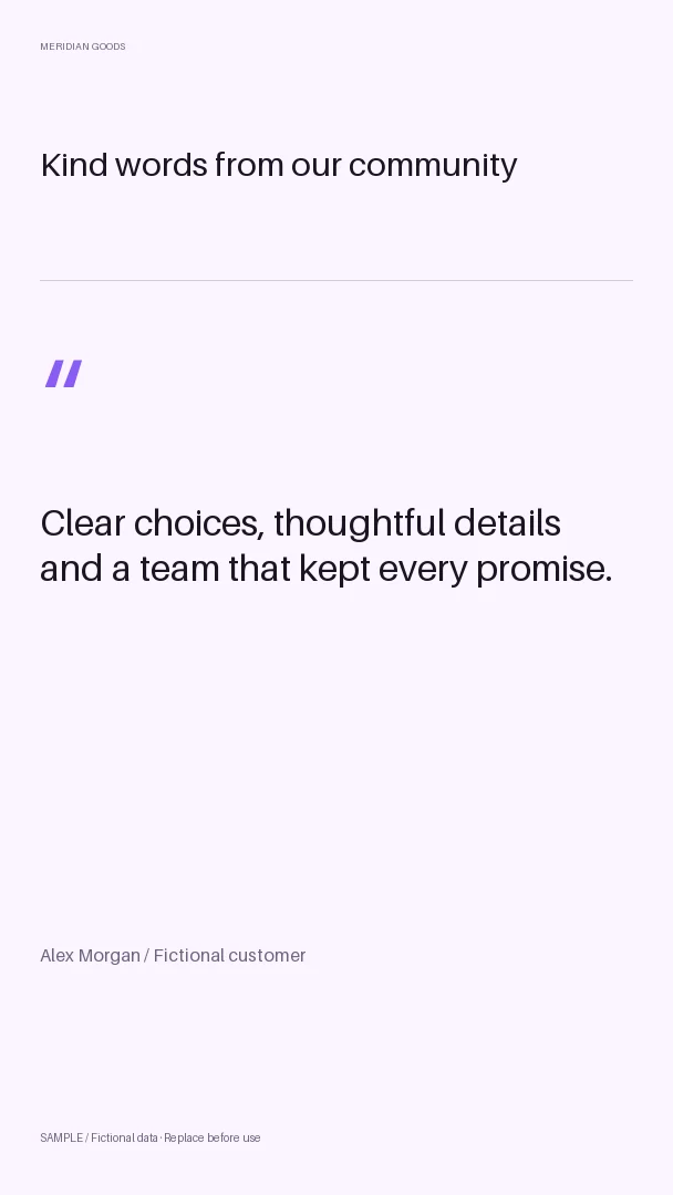 Vertical Testimonial: alternate brand palette 1