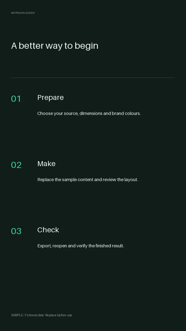 Vertical Tutorial Steps: alternate brand palette 2