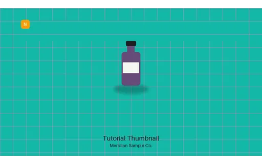 Tutorial Thumbnail visual template preview with fictional Meridian sample product